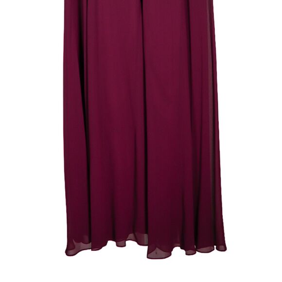 BHLDN Anthropologie Womens Maxi Dress Burgundy Bridesmaid Formal Evening Gown XS - Picture 8 of 8